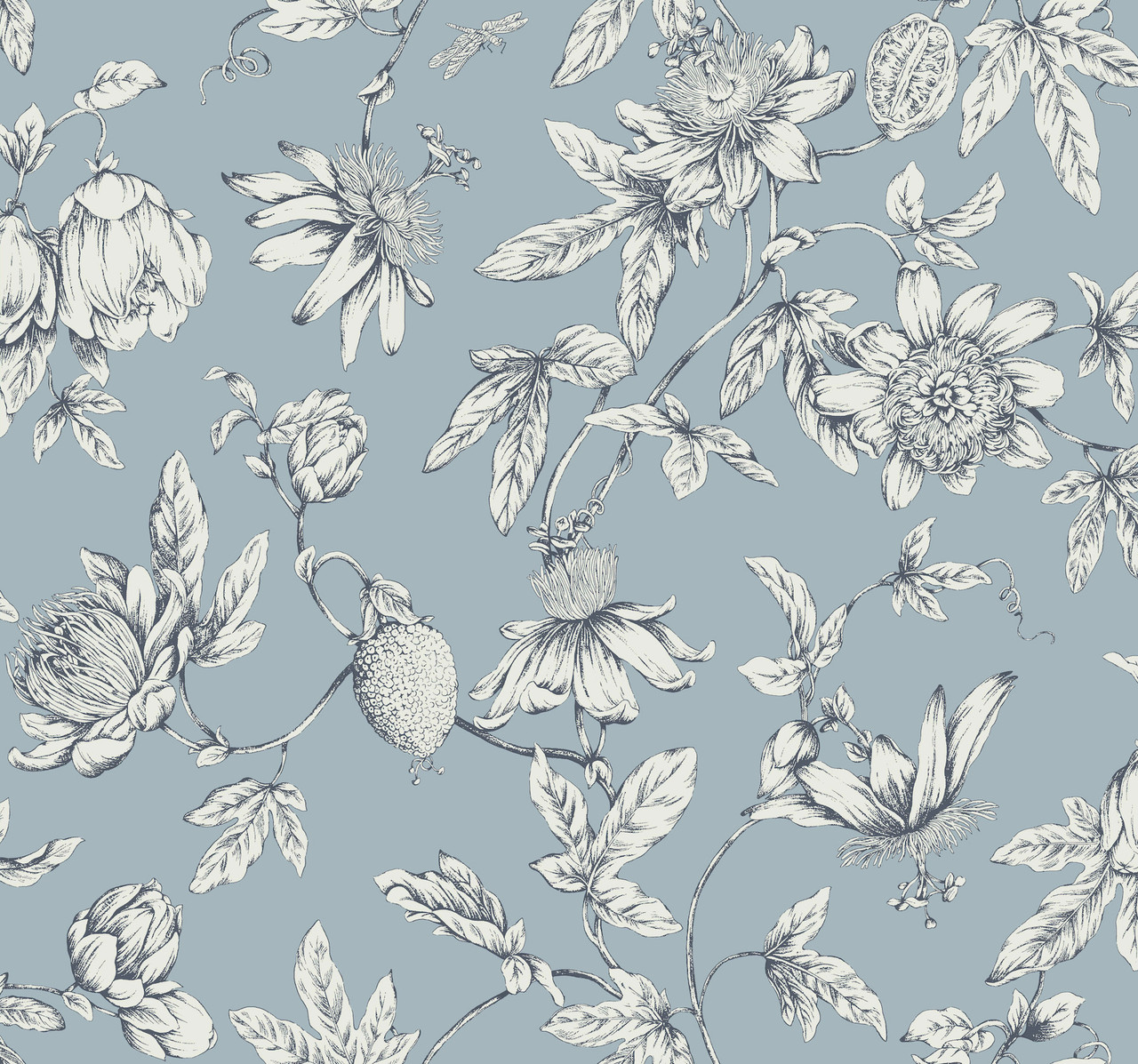 pale blue flower wallpaper