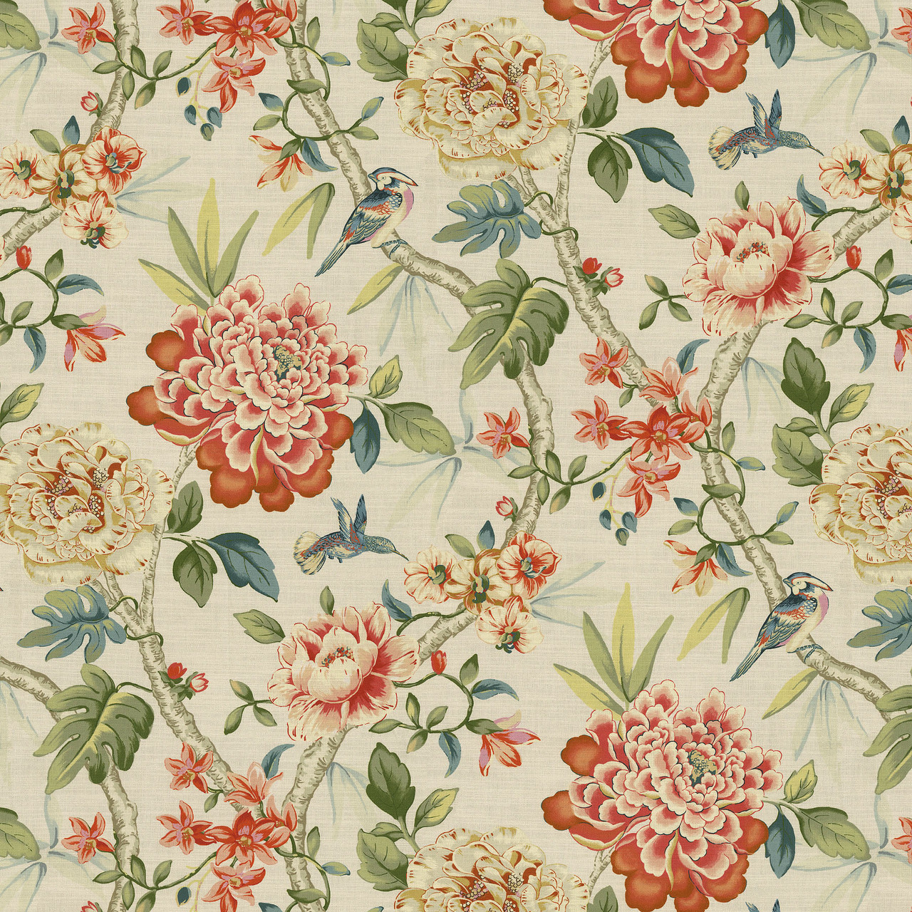 Peony Portico Spring 472692 by PK Lifestyles Fabric - Fabric Carolina