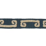 Wonky Key Indigo by Kravet Design Trim LINHERR HOLLINGSWORTH BOHEME TRIM WOOL - 47%;COTTON - 29%;FIBRANNE - 11%;LINEN - 11%;POLYESTER - 2% China - Horizontal: 2.4 and Vertical: 11 2.4 - Fabric Carolina -