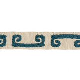 Wonky Key Teal by Kravet Design Trim LINHERR HOLLINGSWORTH BOHEME TRIM WOOL - 47%;COTTON - 29%;FIBRANNE - 11%;LINEN - 11%;POLYESTER - 2% China - Horizontal: 2.4 and Vertical: 11 2.4 - Fabric Carolina -