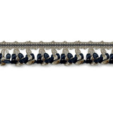 Newport Tassel Fringe/Taupe, Black & Grey FT1103-008 by Scalamandre Trim Trim SCALAMANDRE WAREHOUSE 100% SILK CHINA LIGHT DUTY Horizontal: and Vertical: 2" - Fabric Carolina -