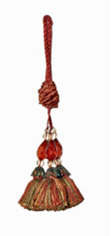 T1112 Cush.Tassel Santa Fe Brick Cush.Tasl by RM CoCo Fabric Crescendo Horizontal: 0 and Vertical: 0 0 - Fabric Carolina -