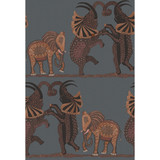 Safari Dance Charcoal & Reds by Cole & Son Wallcovering COLE & SON ARDMORE PAPER - 100% United Kingdom - Horizontal: - and Vertical: 30 20.5 - Fabric Carolina -