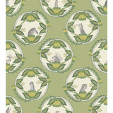 Ardmore Cameos Green by Cole & Son Wallcovering COLE & SON ARDMORE PAPER - 100% United Kingdom - Horizontal: - and Vertical: 30 27 - Fabric Carolina -