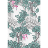 Babylon Teal & Pink by Cole & Son Wallcovering COLE & SON MARTYN LAWRENCE BULLARD PAPER - 100% United Kingdom - Horizontal: - and Vertical: 30 20.5 - Fabric Carolina -