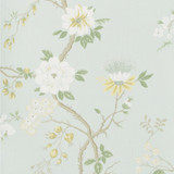 Camellia Lemon/Sage/Prm Blu by Cole & Son Wallcovering COLE & SON BOTANICAL BOTANICA PAPER - 100% United Kingdom - Horizontal: - and Vertical: 24 20.5 - Fabric Carolina -