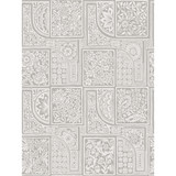 Bellini Grey & White by Cole & Son Wallcovering COLE & SON MARIINSKY DAMASK PAPER - 100% United Kingdom - Horizontal: - and Vertical: 27.5 20.5 - Fabric Carolina -
