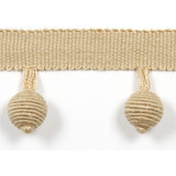 Le Lin Beaded Fringe Linen by Europatex Fabric Le Lin 63% Linen, 37% Rayon 1.46 inches - Fabric Carolina -