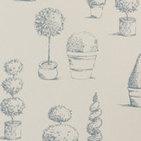Topiary Wedgewood by Clarke And Clarke Fabric CLARKE & CLARKE CLARISSE FABRICS LINEN - 100% Turkey MEDIUM Horizontal: 26.97 and Vertical: 25.2 55 - Fabric Carolina -