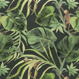 Monkey Business Charcoal by Clarke And Clarke Fabric CLARKE & CLARKE COLONY COTTON - 60%;LINEN - 40% Spain HEAVY Horizontal: 17.99 and Vertical: 17.52 54 - Fabric Carolina -