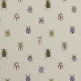 Beetle Multi by Clarke And Clarke Fabric CLARKE & CLARKE BOTANICA VISCOSE - 75%;LINEN - 25% India - Horizontal: 8.27 and Vertical: 9.06 54 - Fabric Carolina -
