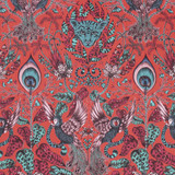 Amazon Red by Clarke And Clarke Fabric ANIMALIA BY EMMA J SHIPLEY FOR C&C COTTON - 100% United Kingdom HEAVY Horizontal: 13.58 and Vertical: 24.61 54 - Fabric Carolina -