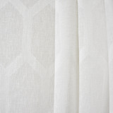 To The Point White by Carole Fabric Sheer Luxury 85% Polyester, 15% Cotton-Weighted Hem INDIA  13 1/2" V, 4 1/2" H 116"  - Fabric Carolina -