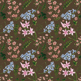 Wildflower Multi Garden Earth by RM CoCo Fabric