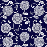 Mum's the Word Indigo by RM CoCo Fabric