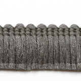 Legacy Brushed Fringe Gray by Europatex Fabric Legacy 97% Linen, 3% Polyester 1.20 inches - Fabric Carolina -