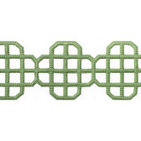 Fret Applique Kelly E12270 by Thibaut Fabric Thibaut Fabric Fret Applique Kelly E12270Fabric Tapes & Trims Volume 3 100% Polyester INDIA </p><p>Repeat: V: 3.25 3.5 - Fabric Carolina -