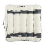HAJDU STRIPE Linen Chair Cushion (AC00020) by Mind The Gap | AC00020 | TRANSYLVANIAN ROOTS | 15,75 x 15,7 x 3,5 in | Black, White | Fabric Carolina | https://www.fabriccarolina.com/