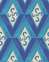 GIRANDOLA Capri Wallpaper (WP30194) by Mind The Gap | WP30194 | LA DOLCE VITA | 1 roll x 20.5 x 393.7 in | 0.52m / 20.5in | 10m / 393.7in | 4.68mp | 50cm / 19.6in | Blue, Taupe | Satin Matte | Paste the wall | 1-roll in a box | Fabric Carolina | https://www.fabriccarolina.com/