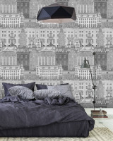 AMSTERDAM Neutral (WP20209) by Mind The Gap | WP20209 | PREMIUM DESIGNER WALLPAPER COLLECTION | 3 rolls x 20.5 x 118.1 in | 0.52m / 20.5in | 3m / 118in | 4.65mp | 70cm / 27.6in | Black, White | Non-woven | Paste the wall | 3-rolls in a box | Fabric Carolina | https://www.fabriccarolina.com/