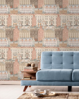 AMSTERDAM (WP20208) by Mind The Gap | WP20208 | PREMIUM DESIGNER WALLPAPER COLLECTION | 3 rolls x 20.5 x 118.1 in | 0.52m / 20.5in | 3m / 118in | 4.65mp | 70cm / 27.6in | Brown, Red, Taupe | Non-woven | Paste the wall | 3-rolls in a box | Fabric Carolina | https://www.fabriccarolina.com/