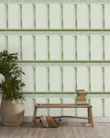 ATHENA Moss (WP20214) by Mind The Gap | WP20214 | PREMIUM DESIGNER WALLPAPER COLLECTION | 3 rolls x 20.5 x 118.1 in | 0.52m / 20.5in | 3m / 118in | 4.65mp | 60cm / 23.6in | Mint Green, Taupe | Non-woven | Paste the wall | 3-rolls in a box | Fabric Carolina | https://www.fabriccarolina.com/