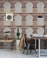 BASILIQUE Brass (WP20222) by Mind The Gap | WP20222 | PREMIUM DESIGNER WALLPAPER COLLECTION | 3 rolls x 20.5 x 118.1 in | 0.52m / 20.5in | 3m / 118in | 4.65mp | 60cm / 23.6in | Brass, Grey, Taupe | Non-woven | Paste the wall | 3-rolls in a box | Fabric Carolina | https://www.fabriccarolina.com/