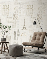 GRAND EIFFEL Wallpaper (WP20217) by Mind The Gap | WP20217 | PREMIUM DESIGNER WALLPAPER COLLECTION | 3 rolls x 20.5 x 118.1 in | 0.52m / 20.5in | 3m / 118in | 4.65mp | 300cm / 118in | Brown, Taupe | Non-woven | 3-rolls in a box | Fabric Carolina | https://www.fabriccarolina.com/