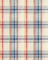 SEAPORT PLAID Cream Wallpaper (WP30068) by Mind The Gap | WP30068 | SUNDANCE VILLA | 1 roll x 20.5 x 393.7 in | 0.52m / 20.5in | 10m / 393.7in | 5.20mp | 64cm / 26.1in | Indigo, Red, White | Satin Matte | Paste the wall | 1-roll in a box | Fabric Carolina | https://www.fabriccarolina.com/