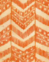 TURKISH IKAT Tangerine Wallpaper (WP30058) by Mind The Gap | WP30058 | SUNDANCE VILLA | 1 roll x 20.5 x 393.7 in | 0.52m / 20.5in | 10m / 393.7in | 5.20mp | 70cm / 27.6in | Orange | Satin Matte | Paste the wall | 1-roll in a box | Fabric Carolina | https://www.fabriccarolina.com/