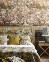 JOURNEY TO EDEN Pink Wallpaper (WP20457) by Mind The Gap | WP20457 | THE WALLPAPER COMPENDIUM 1 | 3 rolls x 20.5 x 118.1 in | 0.52m / 20.5in | 3m / 118in | 4.65mp | 300cm / 118in | Brown, Green, Grey, Pink | Textured Matte | Paste the wall | 3-rolls in a box | Fabric Carolina | https://www.fabriccarolina.com/