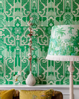 EMPEROR’S LABYRINTH Greenlake Wallpaper (WP20583) by Mind The Gap | WP20583 | THE WALLPAPER COMPENDIUM 2 | 3 rolls x 20.5 x 118.1 in | 0.52m / 20.5in | 3m / 118in | 4.65mp | 100cm / 39.3in | Green, Taupe | Satin Matte | Paste the wall | 3-rolls in a box | Fabric Carolina | https://www.fabriccarolina.com/