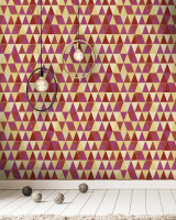 CIRCUS PATTERN Premium Wallpaper (WP20006) by Mind The Gap | WP20006 | WALLPAPER DESIGNER COLLECTION | 3 rolls x 20.5 x 118.1 in | 0.52m / 20.5in | 3m / 118in | 4.65mp | 52cm / 20.5in | Pink, Red, Yellow | Non-woven | Paste the wall | 3-rolls in a box | Fabric Carolina | https://www.fabriccarolina.com/