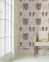 HERALDRY Premium Wallpaper (WP20078) by Mind The Gap | WP20078 | WALLPAPER DESIGNER COLLECTION | 3 rolls x 20.5 x 118.1 in | 0.52m / 20.5in | 3m / 118in | 4.65mp | 60cm / 23.6in | Green, Orange | Non-woven | Paste the wall | 3-rolls in a box | Fabric Carolina | https://www.fabriccarolina.com/