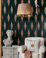 MAIYSHA Botanical Green Wallpaper (WP30086) by Mind The Gap | WP30086 | WOODSTOCK '69 LIFESTYLE COLLECTION | 1 roll x 20.5 x 393.7 in | 0.52m / 20.5in | 10m / 393.7in | 5.20mp | 60cm / 23.7in | Green, Red | Satin Matte | Paste the wall | 1-roll in a box | Fabric Carolina | https://www.fabriccarolina.com/