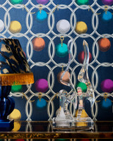 INCATENATO Blu Wallpaper (WP20839) by Mind The Gap | WP20839 | LA DOLCE VITA | 1 roll x 52x900 cm / 20.47x354.33in | 0.52m / 20.5in | 9m / 354in | 4.68sqm / 50sq ft | 70cm / 27.5in | Blue, White, Green, Yellow, Grey, Orange, Red, Turquoise, Navy, Fucsia | Non-woven Textured | Paste the wall | 1-roll in a box | Fabric Carolina | https://www.fabriccarolina.com/