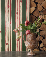 MINUANO Charcoal Wallpaper (WP30236) by Mind The Gap | WP30236 | JAZZ LIVE | 1 roll x 52 x 1000 cm / 20.5 x 393.7in | 0.52m / 20.5in | 1000 cm / 393.7in | 5.20sqm / 55.9sq ft | 100cm / 39.3in | Beige, Red, Charcoal | Non-woven Satin | Paste the wall | 1 roll in a box | Fabric Carolina | https://www.fabriccarolina.com/