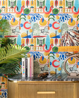 VERANDA Anthracite Wallpaper (WP20859) by Mind The Gap | WP20859 | LA DOLCE VITA | 1 roll x 52x900 cm / 20.47x354.33in | 0.52m / 20.5in | 9m / 354in | 4.68sqm / 50sq ft | 70cm / 27.5in | Black, White, Green, Orange, Red, Indigo, Ochre | Non-woven Textured | Paste the wall | 1-roll in a box | Fabric Carolina | https://www.fabriccarolina.com/