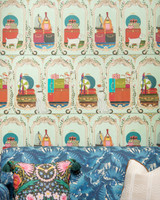 FANCY TRIP Dusty Pink Wallpaper (WP20777) by Mind The Gap | WP20777 | ORIENT EXPRESS | 1 roll x 52x900 cm / 20.47x354.33in | 0.52m / 20.5in | 9m / 354in | 4.68sqm / 50sq ft | 100cm / 39.3in | Black, Blue, Green, Pink, Red, Brown | Non-woven Textured | Paste the wall | 1-roll in a box | Fabric Carolina | https://www.fabriccarolina.com/