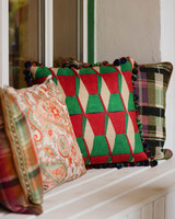 ENDLESS SCARLET Linen (FB00186) by Mind The Gap | FB00186 | TRANSYLVANIAN RHAPSODY | Taupe, Green, Red | Meter | 140(±5%)x100 | (W)46.8 x (L)67.5cm / (W)18.4 x (L)26.5 in | Stonewashed | 100% Linen | Fabric Carolina | https://www.fabriccarolina.com/