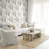 Mantra Gloss White AG60008 by Seabrook Designs Wallpaper Bali Tropical Mylar United States 60.75 sq ft 27" Seabrook Wallpaper - Fabric Carolina -