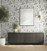 Banyu Charcoal AG60600 by Seabrook Designs Wallpaper Bali Tropical 20 oz. Type II Vinyl United States 60.75 sq ft 27" Seabrook Wallpaper - Fabric Carolina -