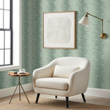 Aruna Cool Grass AG61104 by Seabrook Designs Wallpaper Bali Tropical 20 oz. Type II Vinyl United States 60.75 sq ft 27" Seabrook Wallpaper - Fabric Carolina -
