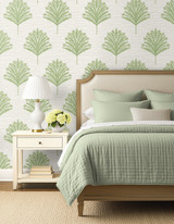 Harta Green Tea AG61904 by Seabrook Designs Wallpaper Bali Tropical 20 oz. Type II Vinyl United States 60.75 sq ft 27" Seabrook Wallpaper - Fabric Carolina -