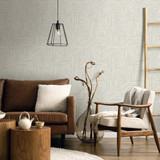 Husk Dove Wing EN40118 by Seabrook Designs Wallpaper Natural Grass Textures Nonwoven Netherlands 57.5 sq ft 20.9" Seabrook Wallpaper - Fabric Carolina -