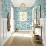 Blossom Chinoiserie Floral Blue DB21202 by Daisy Bennett Designs Peel and Stick Wallpaper Daisy Bennett Peel and Stick Nonwoven United States 30.75 sq ft 20.5" Seabrook Peel and Stick Wallpaper - Fabric Carolina -