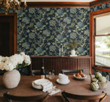 Jacobean Trail Midnight Blue & Greenery HG14212 by Harry & Grace Peel and Stick Wallpaper Harry & Grace Peel and Stick Nonwoven United States 30.75 sq ft 20.5" Seabrook Peel and Stick Wallpaper - Fabric Carolina -