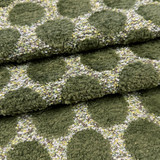Domino Moss by Magnolia Designer Fabric Required Minimum Quantity Purchase: 2 yards Content: 92% POLYESTER, 8% COTTON Origin: INDIA Performance: 50,000+ WYZ Repeat: Horizontal: 2.25 and Vertical: 3.25 Width: 54 Uses: Upholstery