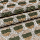 Domino Pine by Magnolia Designer Fabric Required Minimum Quantity Purchase: 2 yards Content: 92% POLYESTER, 8% COTTON Origin: INDIA Performance: 50,000+ WYZ Repeat: Horizontal: 2.25 and Vertical: 3.25 Width: 54 Uses: Upholstery