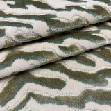 Slade Seagreen by Magnolia Designer Fabric Required Minimum Quantity Purchase: 2 yards Content: 78% VISCOSE, 22% POLYESTER Origin: BELGIUM Performance: 15,000 MAR Repeat: Horizontal: 13.75 and Vertical: 16 Width: 55 Uses: Bedding, Multipurpose, Upholstery